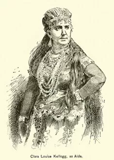 Clara Louise Kellogg, as Aida (engraving)