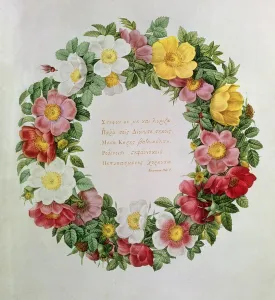 Claude-Antoine Thory Les roses , Frontispiece: Garland with an Epigraph Claude-Antoine Thory Les roses , Frontispiece: Garland with an Epigraph