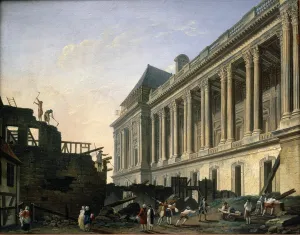 The Clearing of the Louvre colonnade, 1764 (oil on canvas) The Clearing of the Louvre colonnade, 1764 (oil on canvas)
