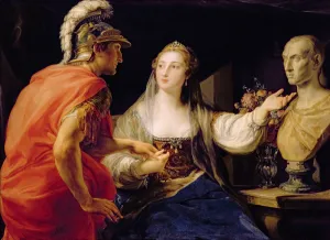 Cleopatra showing Octavius the bust of Julius Caesar (oil on canvas) Cleopatra showing Octavius the bust of Julius Caesar (oil on canvas)
