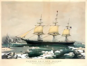 Clipper Ship Red Jacket by Currier & Ives, 1855 (colour litho) Clipper Ship Red Jacket by Currier & Ives, 1855 (colour litho)
