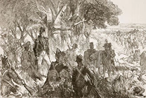 Clive at Plassey, illustration from Cassell's Illustrated History of India'