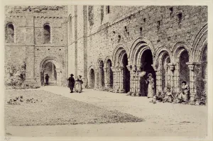 The Cloister, Kirkstall Abbey, 1893 (engraving) The Cloister, Kirkstall Abbey, 1893 (engraving)
