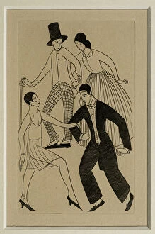 Society Life Collection: Clothes for Dignity and Adornment, 1927 (wood engraving)