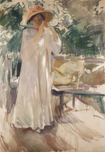 Sorolla Y Bastida Gallery: Clotilde in her Garden, 1910 (oil on canvas)