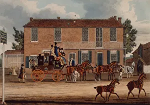 The Coach and Horses, Ilford, 1832 (coloured engraving) The Coach and Horses, Ilford, 1832 (coloured engraving)
