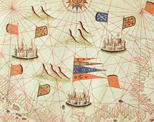 The coast of Tunisia and the Gulf of Gabes, from a nautical atlas of the Mediterranean