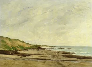 A Coastal View with Figures on a Shore, 1872 (oil) A Coastal View with Figures on a Shore, 1872 (oil)