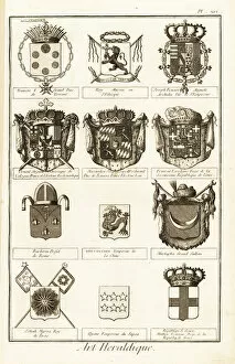Coat Of Arm Gallery: Coats of arms of kings, emperors and sultans. 1763 (engraving)