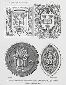 Dutch School Gallery: Coats of arms and seal of Oxford Univeristy, 14th-16th Century, and seal of the head of the Basoche