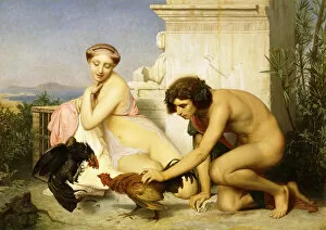 Sitting On Ground Gallery: The Cock Fight, 1846 (oil on canvas)