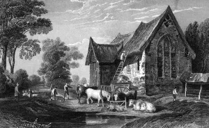 Coggeshall Abbey, Essex, published by George Virtue, 1833 (engraving) Coggeshall Abbey, Essex, published by George Virtue, 1833 (engraving)