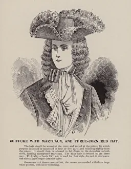 Coiffure with Marteaux, and Three-Cornered Hat (engraving) Coiffure with Marteaux, and Three-Cornered Hat (engraving)