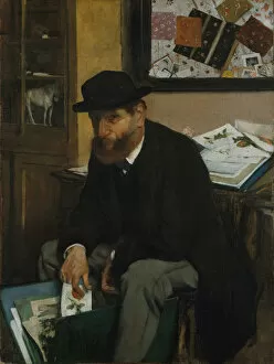 Edgar Degas Gallery: The Collector of Prints, 1866 (oil on canvas)
