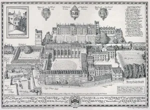The College of St Mary of Winchester or New College, 1928 (engraving) The College of St Mary of Winchester or New College, 1928 (engraving)
