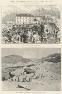 The Collieries Strike in South Wales (engraving) The Collieries Strike in South Wales (engraving)