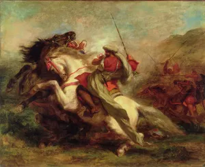 Collision of Moorish Horsemen, 1843-44 (oil on canvas) Collision of Moorish Horsemen, 1843-44 (oil on canvas)
