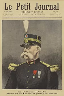 Scandal Gallery: Colonel Jouaust, Chairman of the second court martial of Alfred Dreyfus (colour litho)