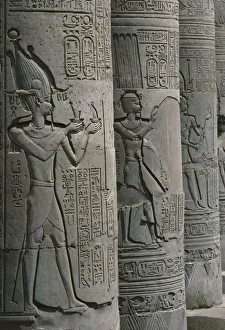 Detail of the colonnade, Roman and Ptolemaic Double Temple of Sobek Detail of the colonnade, Roman and Ptolemaic Double Temple of Sobek