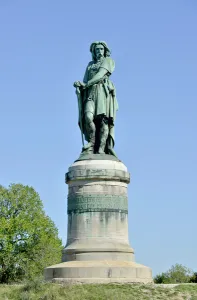 Colossal statue of Vercingetorix (72-46 BC), Gallic leader - Sculpture of Millet Aime Colossal statue of Vercingetorix (72-46 BC), Gallic leader - Sculpture of Millet Aime