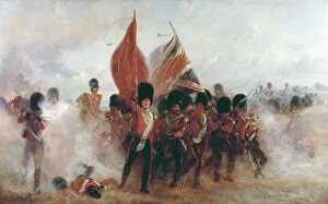 The Colours: advance of the Scots Guards at the Alma, 1899 (oil on canvas)
