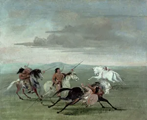 Comanche Feats of Martial Horsemanship, 1834 (oil on canvas) Comanche Feats of Martial Horsemanship, 1834 (oil on canvas)
