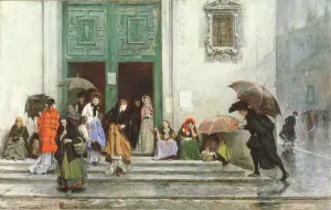 Coming Out of Church, before 1875 (oil on canvas) Coming Out of Church, before 1875 (oil on canvas)