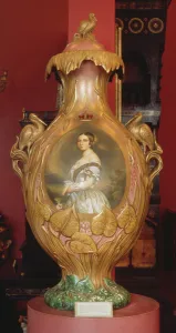 Commemorative vase with a portrait of Queen Victoria, 1851 (ceramic) Commemorative vase with a portrait of Queen Victoria, 1851 (ceramic)