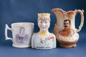 Commemorative Ware including a vase made in memory of Queen Mary (1867-1953) (centre Commemorative Ware including a vase made in memory of Queen Mary (1867-1953) (centre