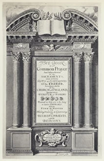 Engraved Gallery: Common Prayer, HMs Printers 1662 (b / w photo)