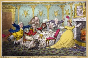 Company shocked at a Lady getting up to Ring the Bell, pub. H Company shocked at a Lady getting up to Ring the Bell, pub. H