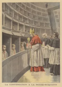 Confirmation of boys in La Petite Roquette Prison by Cardinal Richard Confirmation of boys in La Petite Roquette Prison by Cardinal Richard