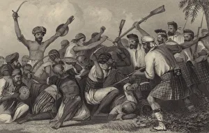 Conflict between Ghazis and Highlanders before Bareilly, 6 May 1858 (engraving) Conflict between Ghazis and Highlanders before Bareilly, 6 May 1858 (engraving)