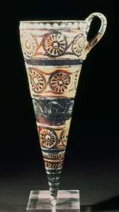 Conical rhyton, removed from Akrotiri on the island of Thera (Santorini Conical rhyton, removed from Akrotiri on the island of Thera (Santorini