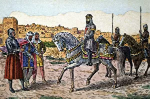 The Conquest of Toledo in 1085 (colour litho) The Conquest of Toledo in 1085 (colour litho)