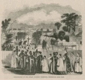 Consecration of the Roman Catholic cemetery (engraving) Consecration of the Roman Catholic cemetery (engraving)