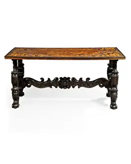 Console table, Venice, late 17th century (ivory, stained horn and pewter-inlaid ebony Console table, Venice, late 17th century (ivory, stained horn and pewter-inlaid ebony