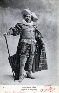 Constant Coquelin aka as Coquelin aine (1841 - 1909) in the costume of Cyrano de Bergerac Constant Coquelin aka as Coquelin aine (1841 - 1909) in the costume of Cyrano de Bergerac