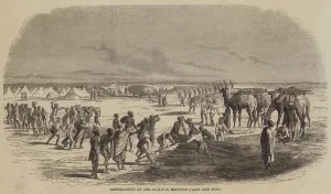 Construction of the Railway between Cairo and Suez (engraving) Construction of the Railway between Cairo and Suez (engraving)