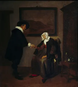 Consultation Painting by Quiringh Gerritsz Van Brekelenkam (ca. 1620-1668) Consultation Painting by Quiringh Gerritsz Van Brekelenkam (ca. 1620-1668)