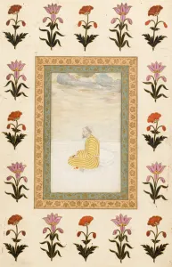 Contemplative Man Seated on a Terrace, 1674-1675 (opaque watercolour and gold on paper) Contemplative Man Seated on a Terrace, 1674-1675 (opaque watercolour and gold on paper)