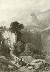 Convent of Il Santo Cosimato, Tivoli, near Rome (engraving) Convent of Il Santo Cosimato, Tivoli, near Rome (engraving)