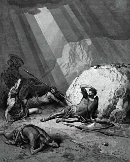 Temp Classification Gallery: Conversion of St Paul on the road to Damascus. Acts 9. From Gustave Dore Bible 1865-1866