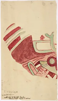 Copy of a fragment of a wall painting from Teotihuacan, Mexico State Copy of a fragment of a wall painting from Teotihuacan, Mexico State