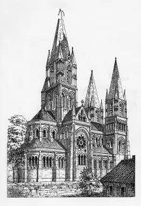 Cork Cathedral, illustration from The Architect, 1869 (engraving) Cork Cathedral, illustration from The Architect, 1869 (engraving)