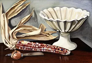 Corn from Iowa, 1940 (gouache and pencil on board)