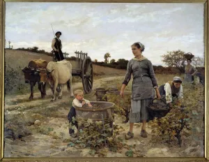 Corner of vine in Languedoc Painting by Edouard Debat Ponsan (1847-1913) 1886 Sun Corner of vine in Languedoc Painting by Edouard Debat Ponsan (1847-1913) 1886 Sun