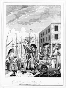 A Cornish Hug in Billingsgate, 1781 (engraving) A Cornish Hug in Billingsgate, 1781 (engraving)