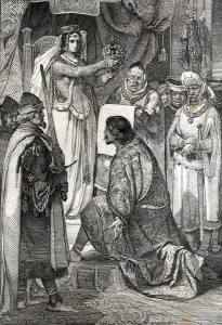The coronation of Erik XIII of Pomerania as king of of Nordic kingdoms of Sweden The coronation of Erik XIII of Pomerania as king of of Nordic kingdoms of Sweden