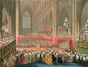 The Coronation of George IV in Westminster Abbey 1824 (aquatint)